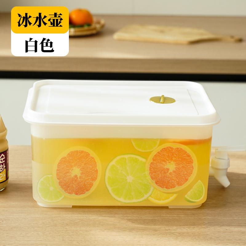 Refrigerator cold kettle 5L summer cold drink fruit tea iced cold water bucket large capacity with faucet outdoor picnic cold water