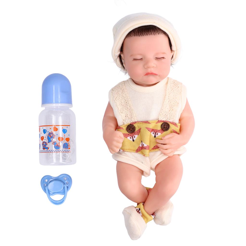 12 Inch Silicone Doll Lifelike Eye Closed Emulational Newborn Baby Dolls Washable WaterproofBaby