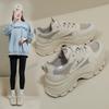 INS Korean Style Mesh Surface Low Top Dad Shoes Female  Spring New Breathable Student Sports Height Increasing Leisure Qrj03