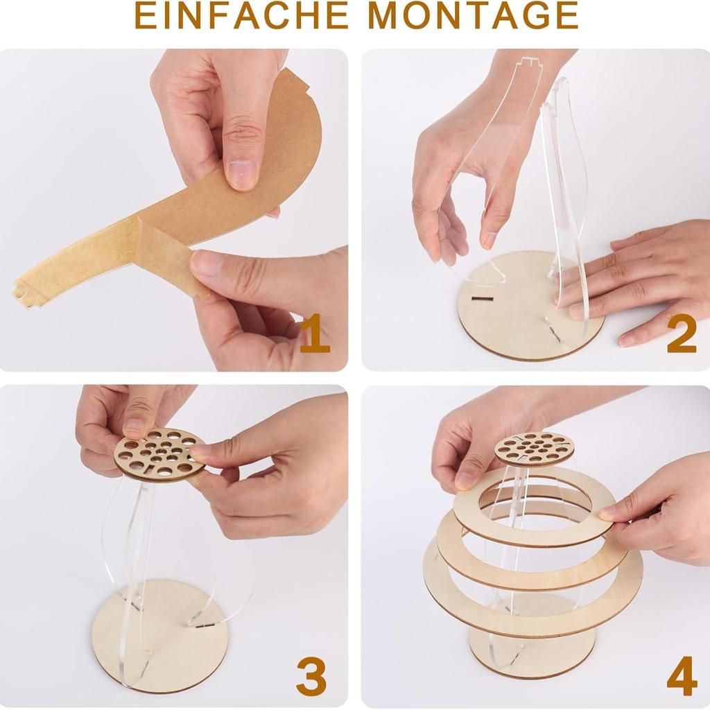 1pcs Wooden Puzzle Flower Vase Handmade Home Decor for Living Room Kitchen Bedroom Natural Wood Craft Decorative Gift