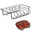Stainless Steel Rib Rack for Grilling Holds Multiple Rib Racks BBQ Roasting Stand for Grill Barbecuing Beef