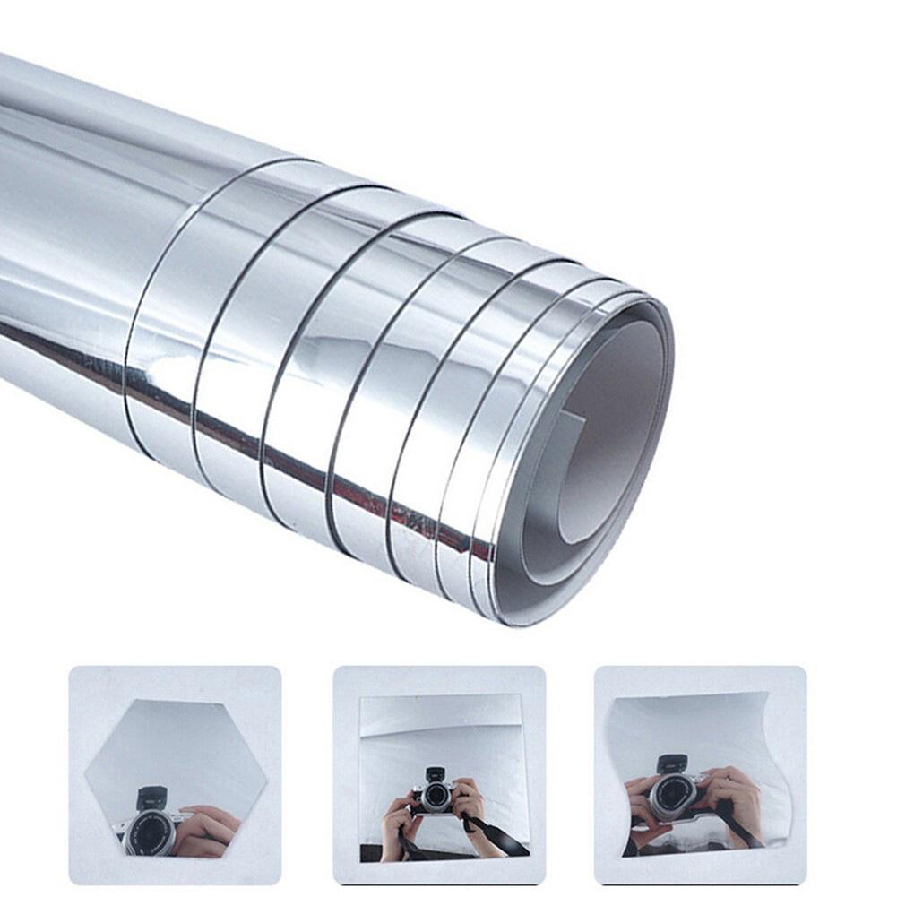 Наклейка на зеркало на стену, самоклеящаяся пленка для зеркала, украшение ванной комнаты