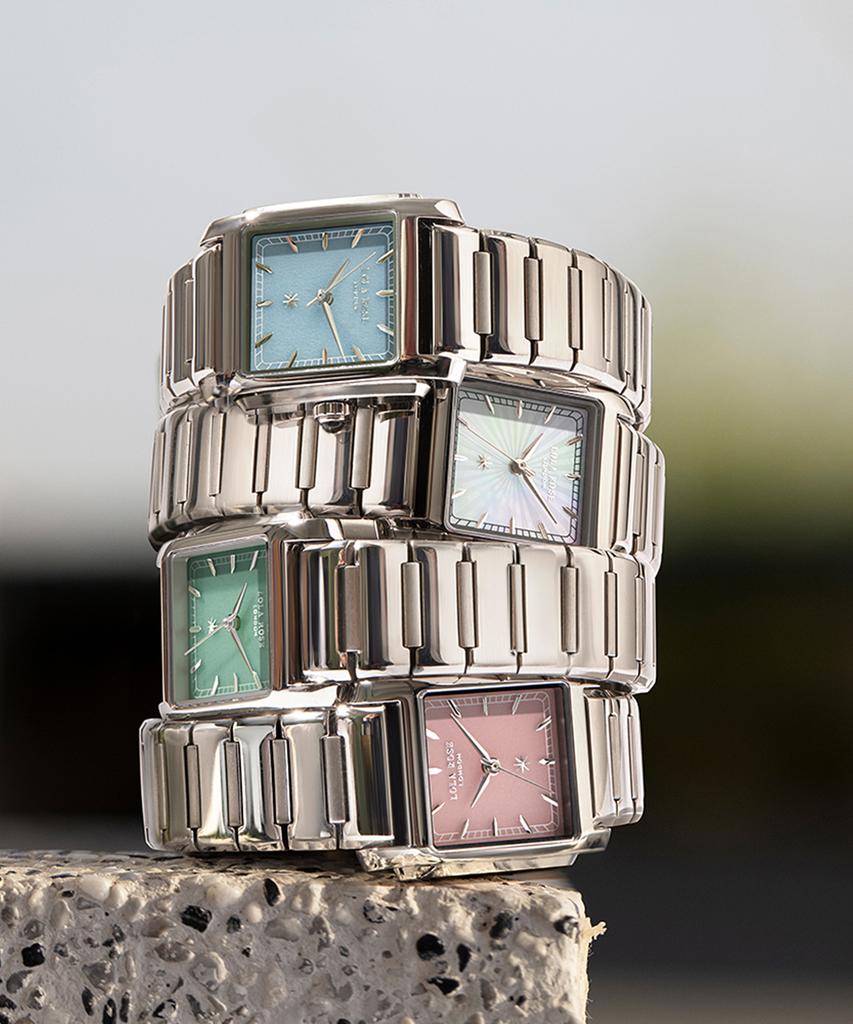 Lollalojeu Urban Square Dial Silver Metal Women'S Wristwatch Summer Watch