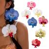 Fashion Butterfly Orchid Hair Clips for Women Sweet Cloth Big Flower Duckbill Clip Bangs Clip Headwear Hair Accessories Gifts