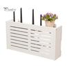 WiFi Router Storage Box Wall Mount Wooden Router Shelf Organizer Power Strip Cable Management Hider Rack for Modem Cable Router Cover
