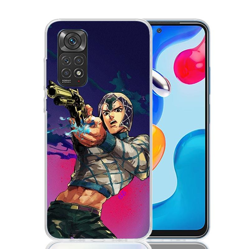 Чехол для телефона JoJo Adventure Guido Mista для Xiaomi Redmi Note 15 14 13 12S 12 Pro Plus 11S 11E 11 11T 10S 10 Арт Мягкий Узор Чехол