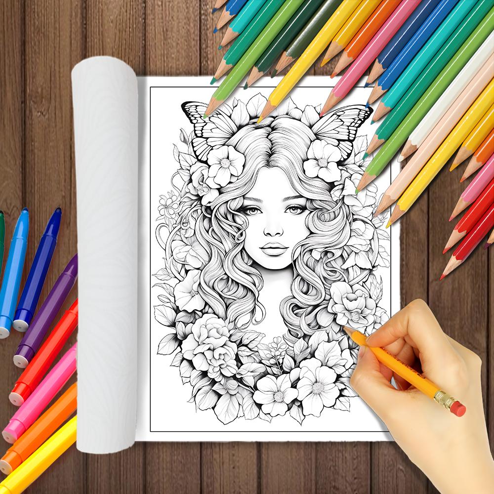 1 шт., Книжка-раскраска для взрослых, Книжка-раскраска для подростков, 30 разных узоров, Плотная бумага 100 г/м², Снимает стресс, Подарок на день рождения