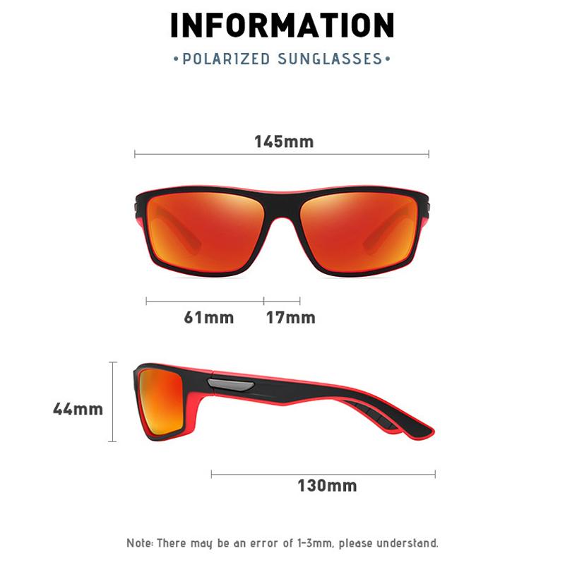 VCKA TR90 Myopia Sunglasses  Men Women Fashion Sports Polarized Eyewear Driving Custom Prescription Glasses -0.50 To -6.0