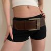 Luxury Design Leather Wide Belt Versatile Grunge Sashes Waistband Pin Buckle Waistband Gifts