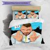 3pcs Jul  rapper pattern bedding set duvet cover set includes duvet cover &pillowcases, perfect all season bedroom decoration & gift