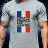 Франция Чемпион Vive La France Vive Les Bleus Футболка Унисекс На заказ Сублимация Трехцветный Флаг Печать 2026 Футбольный Тур Подарок для Фаната