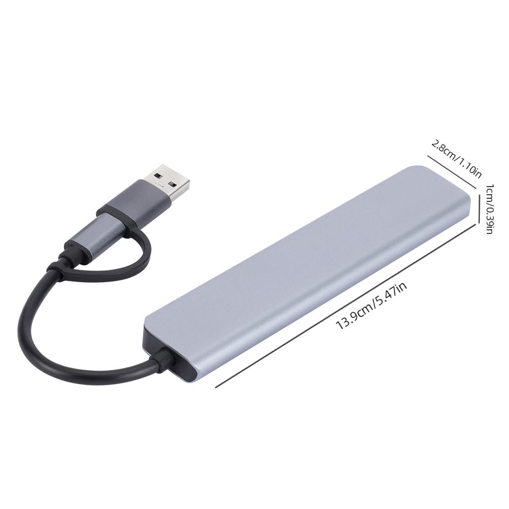 Type-C USB Hub Multi Splitter Adapter Portable USB Hub Expander High Speed Transmission Plug and Play for PC Computer