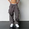 Уличная одежда, весенне-летние брюки-карго, мужские повседневные мужские брюки в стиле Харадзюку с эластичной резинкой на талии, широкие брюки для бега для мужчин