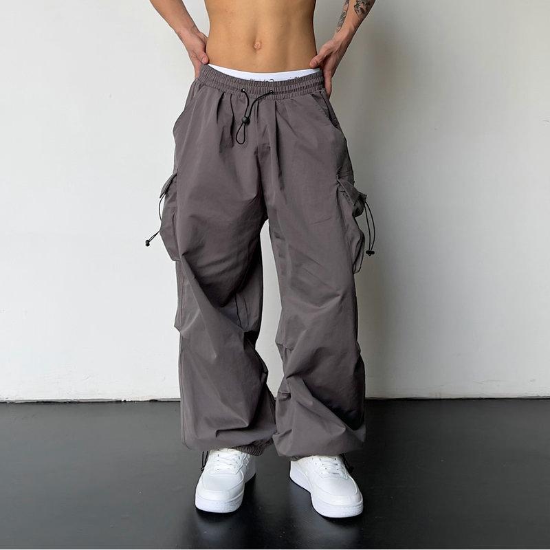 Уличная одежда, весенне-летние брюки-карго, мужские повседневные мужские брюки в стиле Харадзюку с эластичной резинкой на талии, широкие брюки для бега для мужчин