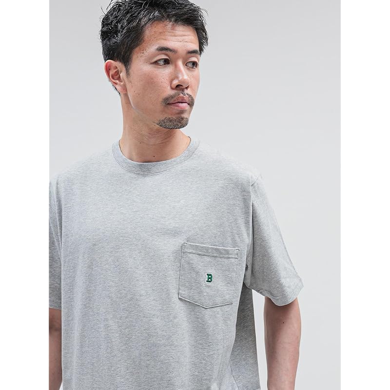 [Beams] S/S TEE B logo pocket T-shirt men's TOP_GREY XL 11041320803