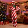 Candy Cane Christmas Costume for Adults Kids Red White Striped Top Pants Hat 3 Piece Set Christmas Cosplay Outfit for Men And Women