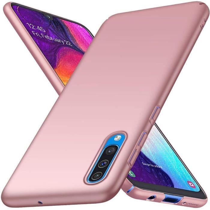 Coque de Protection - PROSHOP - Samsung Galaxy A70 - Silicone Liquide - Anti-Chocs - Rose