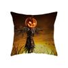 Devil Pumpkin Throw Pillow Cover Witch Halloween Theme Throw Pillow Cover Sofa Chair Bed Cushion Cover Home Decor