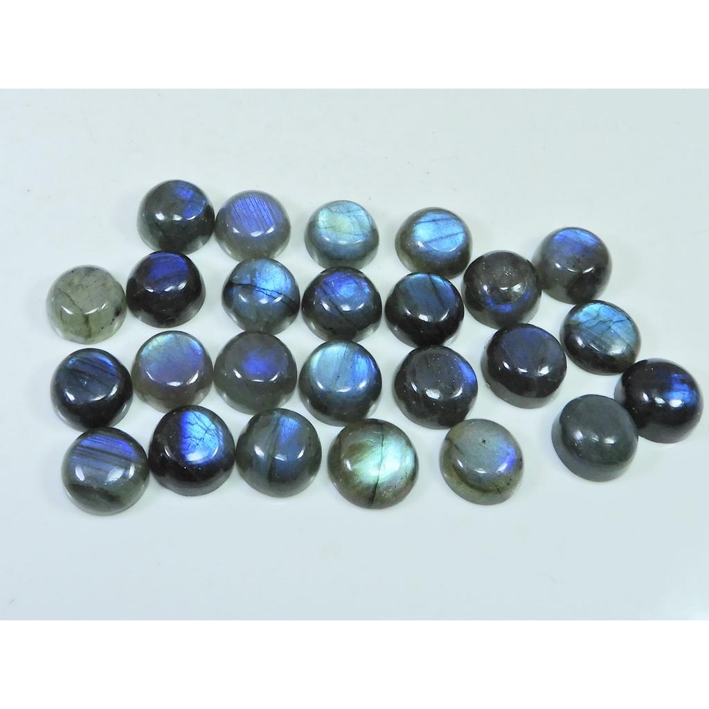 11X11MM Natural Labradorite Blue Round Cabochon Loose Gemstone 25Pcs Lot C-1047