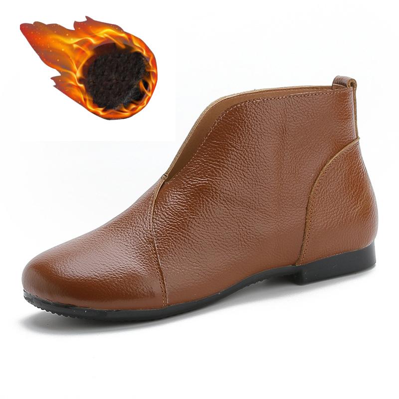 Зимние новые красные женские ботильоны из натуральной кожи, модные женские дизайнерские ботинки с V-образным вырезом в стиле ретро, осенние женские ботинки челси без застежек