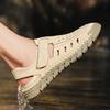 Summer Sandals Brand Hollowed Out Men's Breathable Beach Shoes Fashionable Men's Hand Sewn Comfortable Soft Soled Casual Shoes