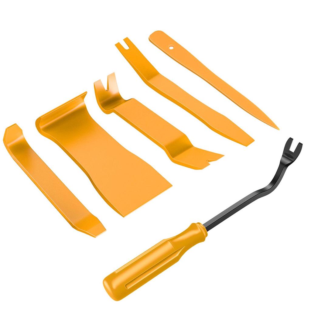 Nilight 6PCS Auto Trim Removal Tool Kit No-Scratch | Removal Tool Kit for Car Audio Dash Panel Window Molding Fastener Remover Tool Kit-Black Thread