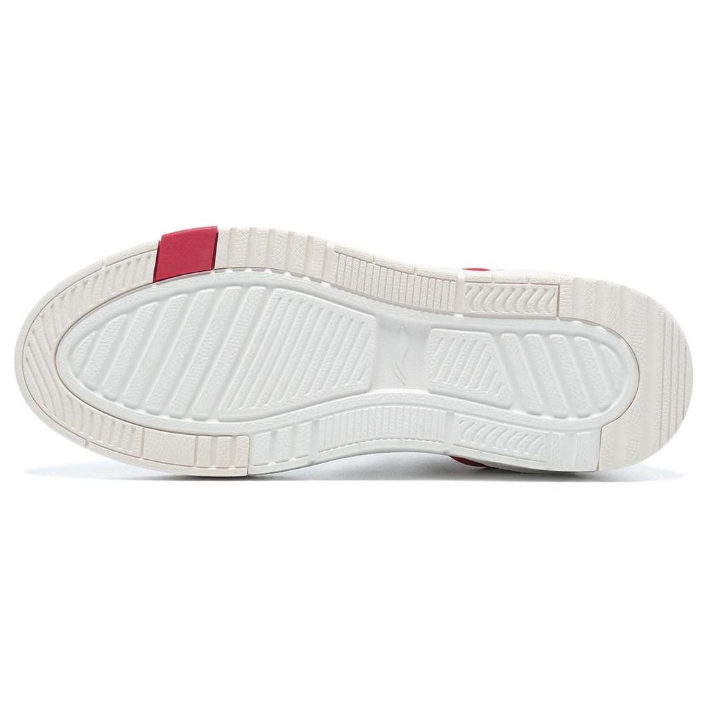Li Ning Модные Износостойкие Дышащие Низкие Скейтборд-Кеды Женские Бело-Красные AGCT010-1