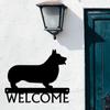 Welsh Corgi Dog Welcome Sign Twelve Inch Wide Home Decor Wall Accessory Corgi Dog Welcome Sign Twelve Inch Home Decor Ornament