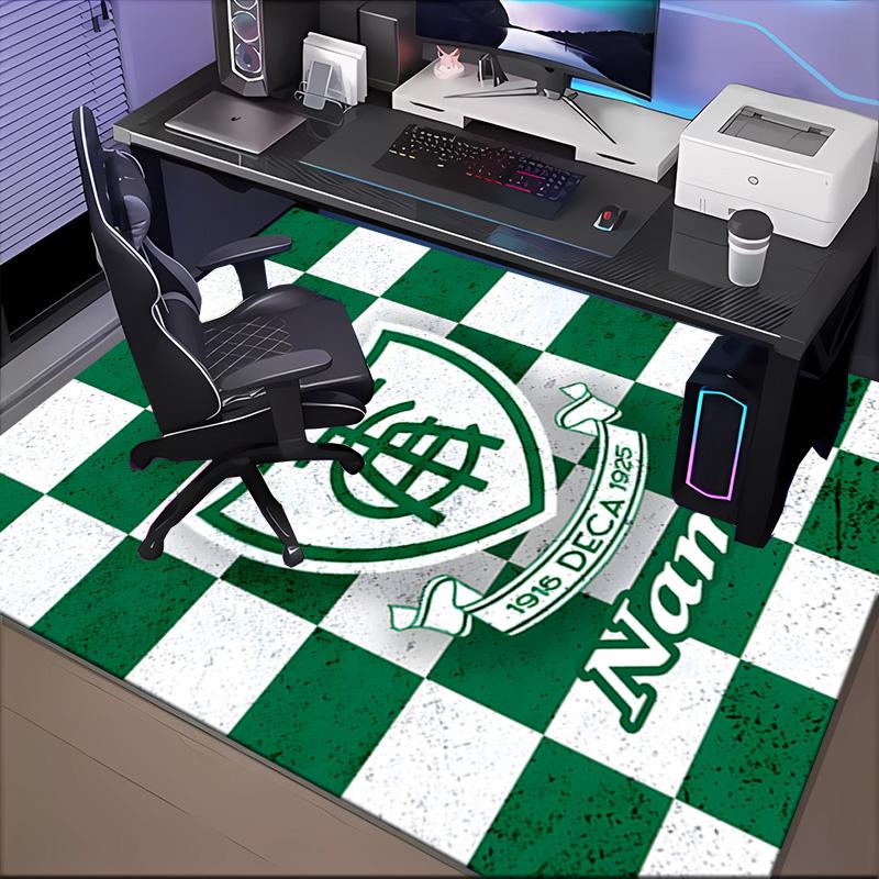 Custom Name Green Shield America Design Rug Game Carpet, Floor Mat for Bedroom Living Room Entryway Rug, Home Decor Idea Gift for Christmas birthday