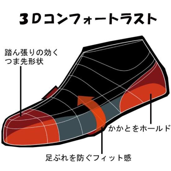 Рабочие ботинки Midori Anzen Rubbertec RT730F из кожи, стандарт JIS, с широким полимерным подноском, на шнуровке, высокие, с полным рядом люверсов, черные, 26,0 см