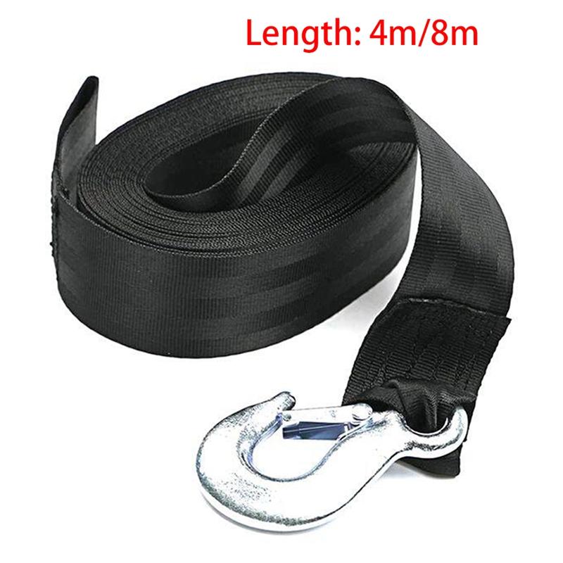 Boat Winch Strap With Hook And Safety Latch - Loop End - 5,000Lbs For Trailer Ship Docking 3