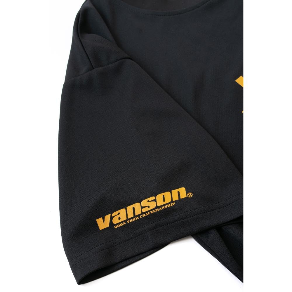 Vanson VSE25807S Men's Moisture-Wicking, Quick-Drying Mesh T-Shirt (2XL, Black/Yellow)
