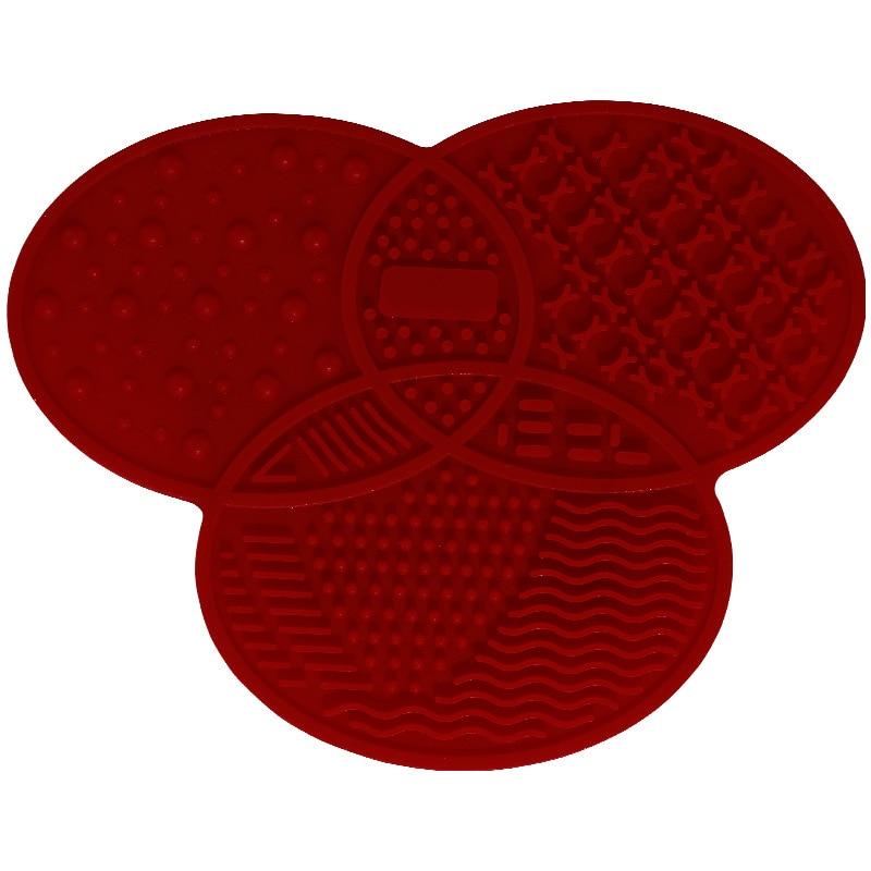 Silicon Makeup Brush Cleaning Mat Makeup Brush Cleaner Pad Cosmetic Portable Washing Tool Scrubber with Suction Cup