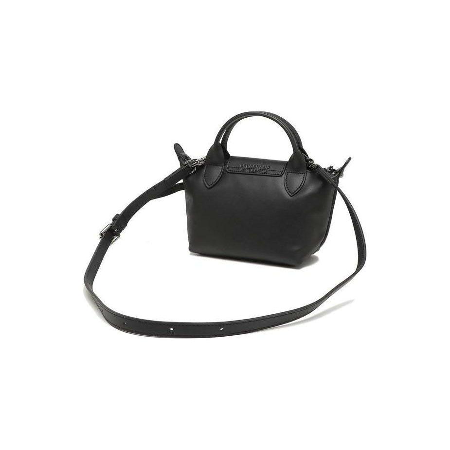 LONGCHAMP Le Pliage Xtra Cow Leather Dumpling Bag, One Shoulder Handbag Mini Women's Black 1500987001
