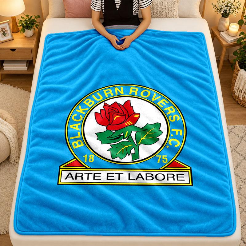 Flannel BlanketBlackburn Rovers Warm Soft Throw Blanket for Indoor Sofa Bed Living Room Use