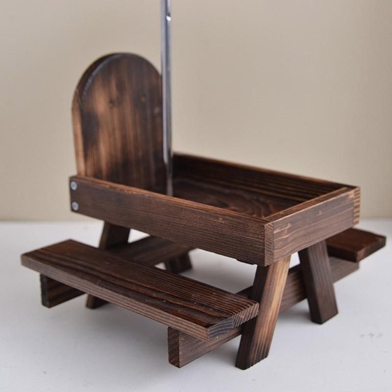 Small Pet Feeding Station Squirrels Feeder Outdoor Decorative Table Feeder With Protective Umbrella for Small Animal