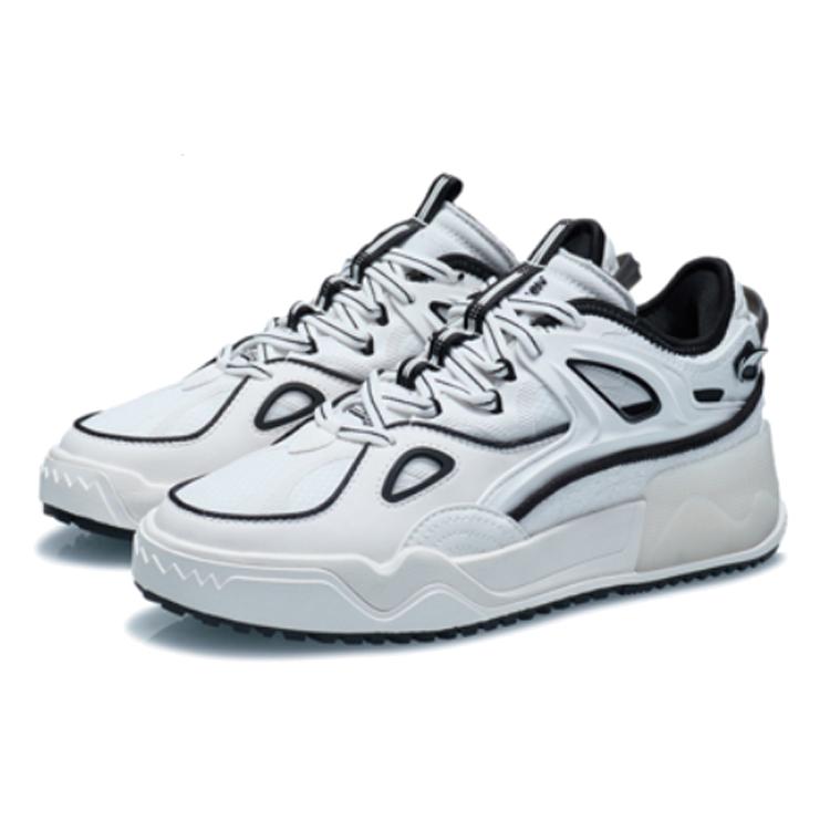 Li Ning CF FlashStar Нескользящие Амортизирующие Легкие Дышащие Низкие Скейтборд-Кеды Женские Туманный Белый AGCR290-1