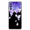 Чехол для Samsung Galaxy M36 A17 5G Цветок Черный Силикон Мягкая Задняя Крышка Для Samsung Galaxy S25 FE Plus Чехол для Телефона Coque Мультяшный