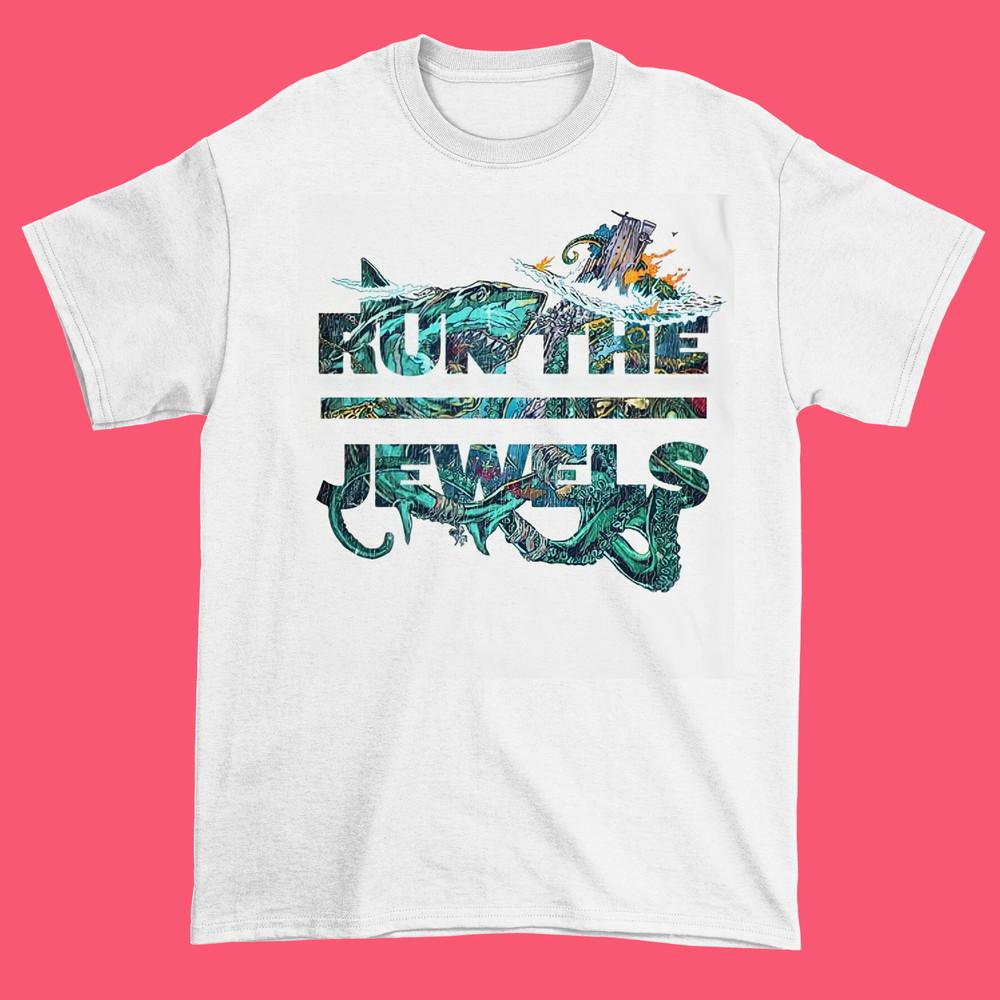 Rare Run The Jewels Shark Hip Hop Gift for Fan White Men S-234XL T-shirt BL036 Unisex T-Shirt