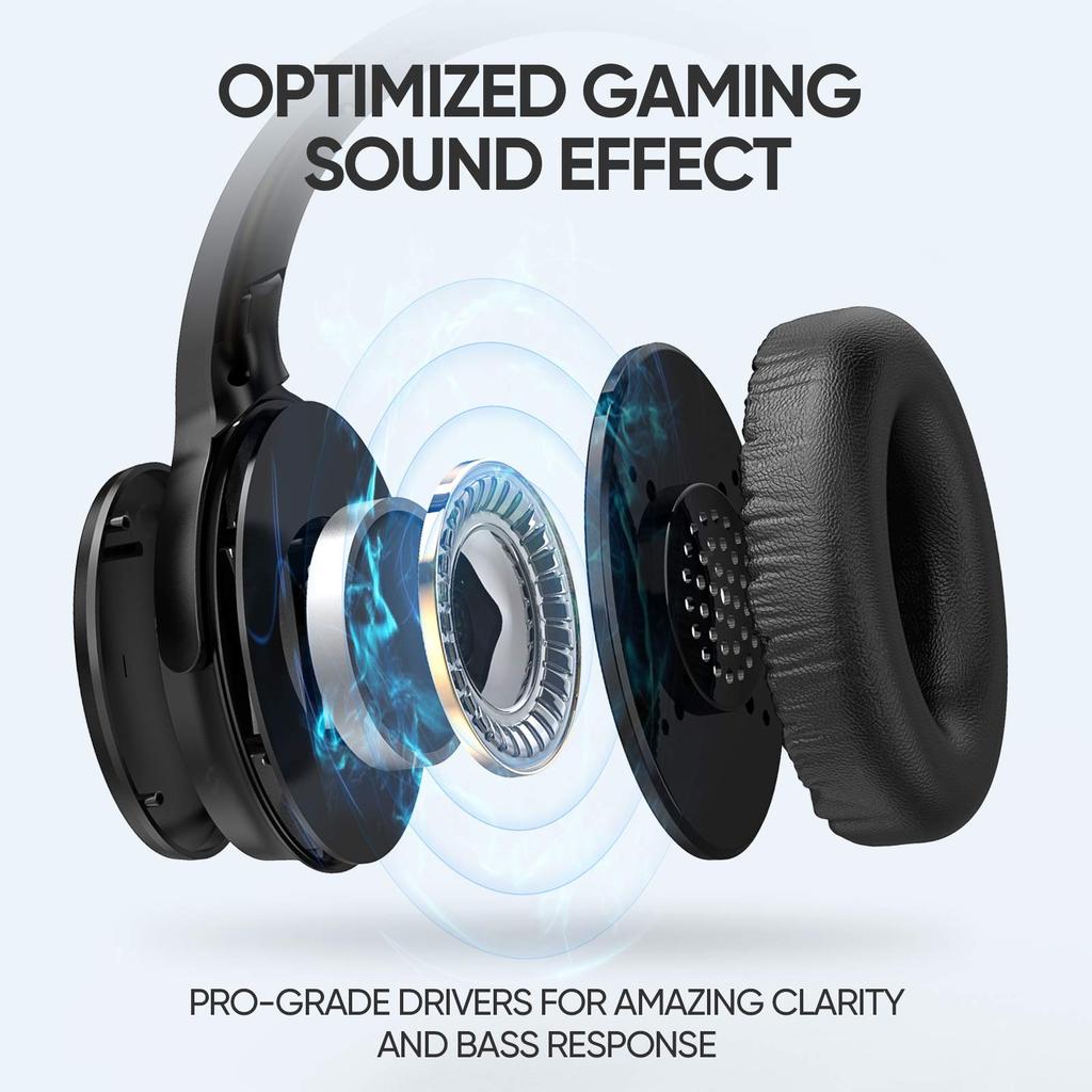 SARLAR VR Gaming Headphones for Oculus Quest 2 Headset Increase VR Immersion Custom Length Cable Optimized Game Audio Driver Memory Protein Ear Pads