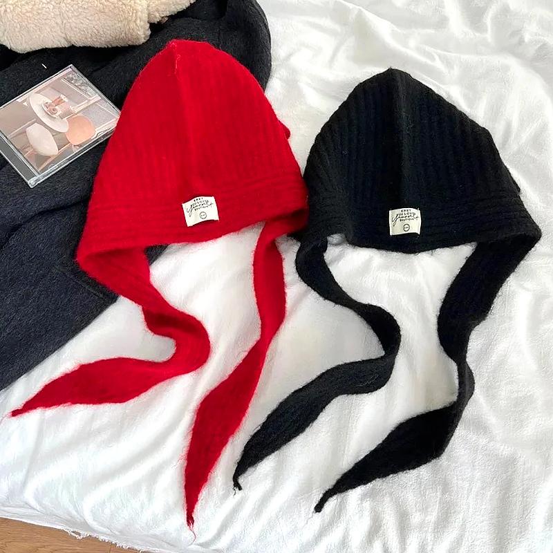 1 шт. Зимняя теплая одежда аксессуары вязаная шапка для улицы утепленная мягкая утолщенная шерстяная шапка ветрозащитный шарф балаклава шапка