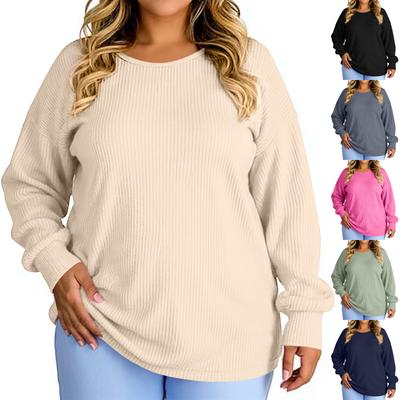 Женская модная повседневная однотонная блузка оверсайз с длинным рукавом свободного кроя