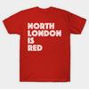 Мужская черная футболка с принтом North London Is Red Печать на трансферной бумаге без вырезания Хлопковая футболка