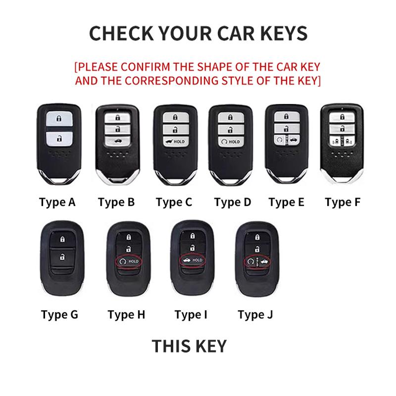 Car Remote Key Case Cover For Honda HRV XRV URV Vezel City Civic Jazz BRV BR-V Accord  4 Buttons Suede Keychain Holder Shell