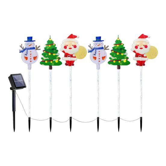Christmas Tree Lights Solar Stake Lamp Animated LED Lawn Decor Soft Warm Lighting for Garden Path Holiday Display Lights