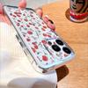 Прозрачный чехол для телефона с бесшовным узором из красных роз для IPhone 14 15 16 13 12 11 17 Pro Max 12 13 Mini Мягкая накладка