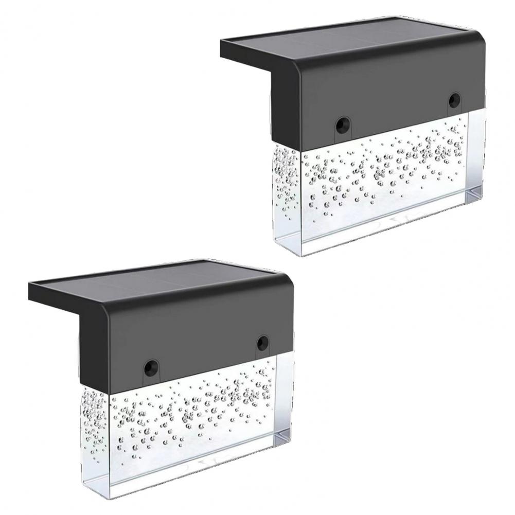 Outdoor Waterproof Solar Stair Lights Solar Step Lights Solar-powered Poolside Step Lamps with Automatic Charging Outdoor