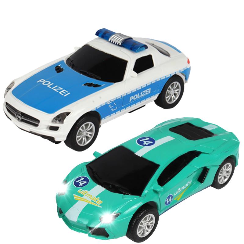 Модель машинки Slot Car 1 64 1/64 1:Масштаб 64 Транспортное средство Электрическая Высокоскоростная Гоночная Трасса Полиция Гоночные Автомобили Аксессуары Игрушки Подарки для Детей