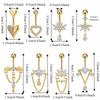 Elegant Crystal Ball Belly Button Rings Copper Shiny Body Jewelry New Gem Navel Piercing  Men
