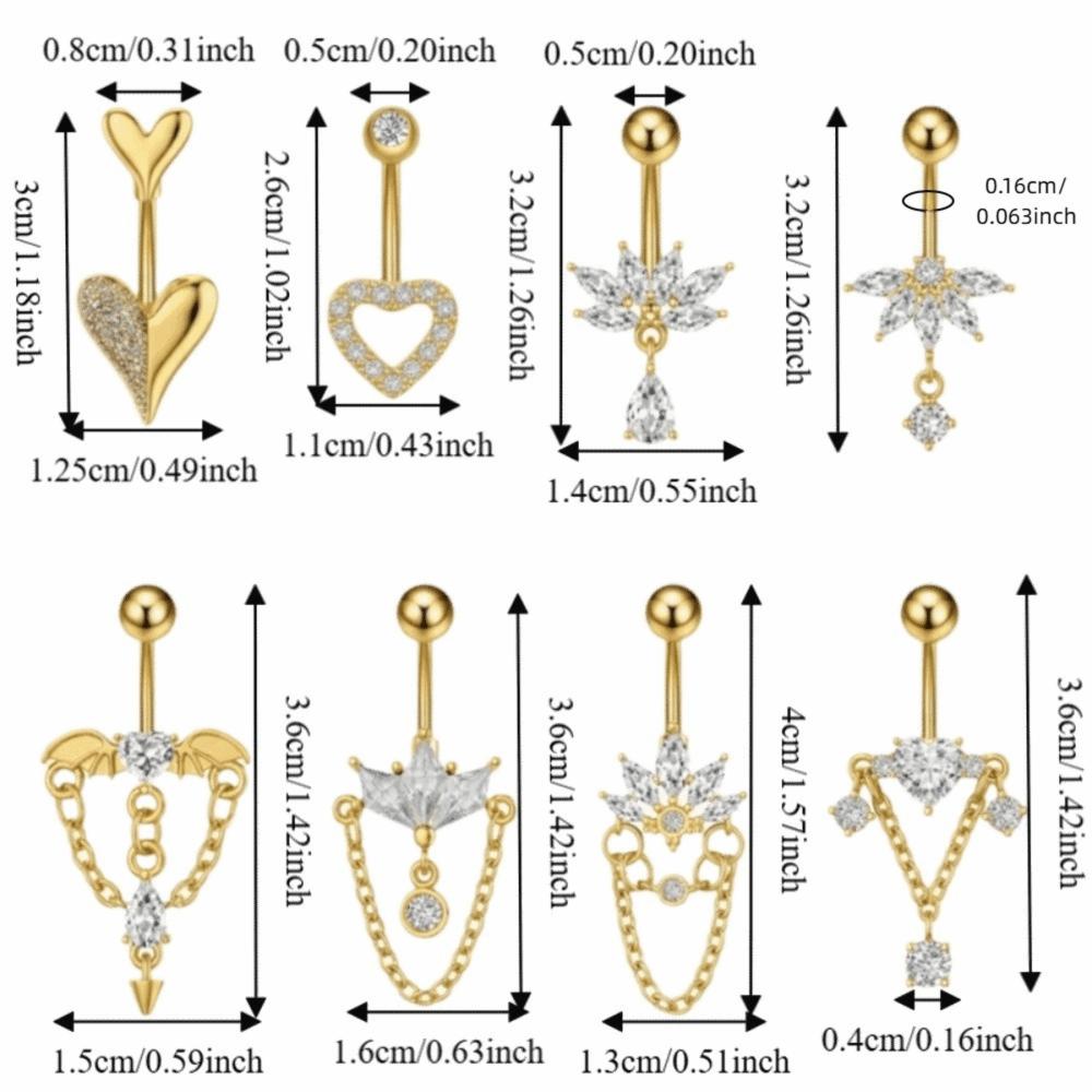 Elegant Crystal Ball Belly Button Rings Copper Shiny Body Jewelry New Gem Navel Piercing  Men